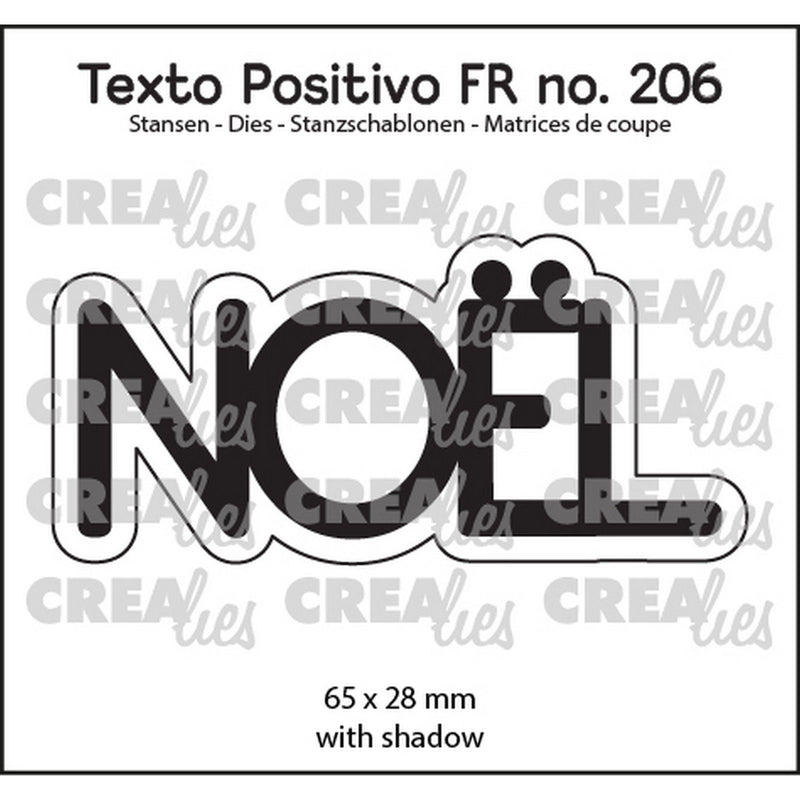 Crealies • texto positivo snijmallen noël