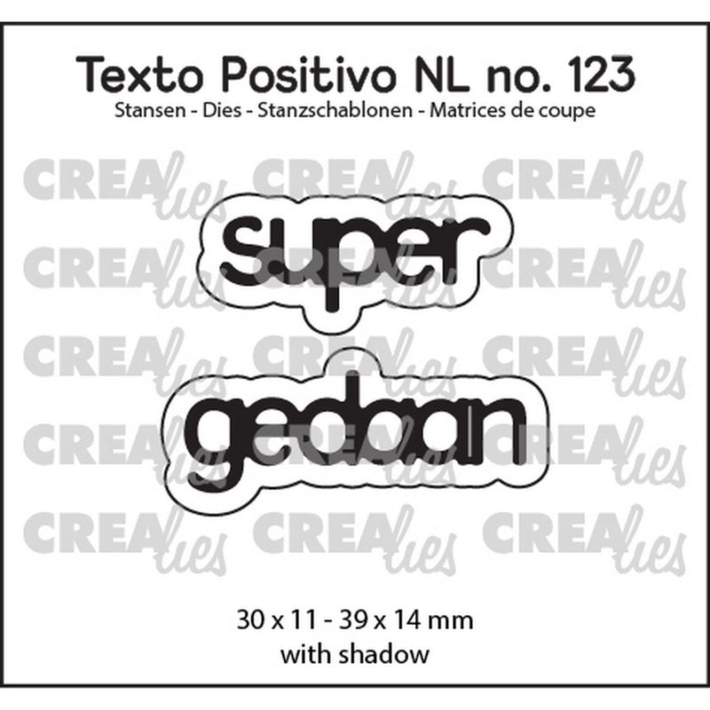 Crealies • texto positivo nl dies super gedaan
