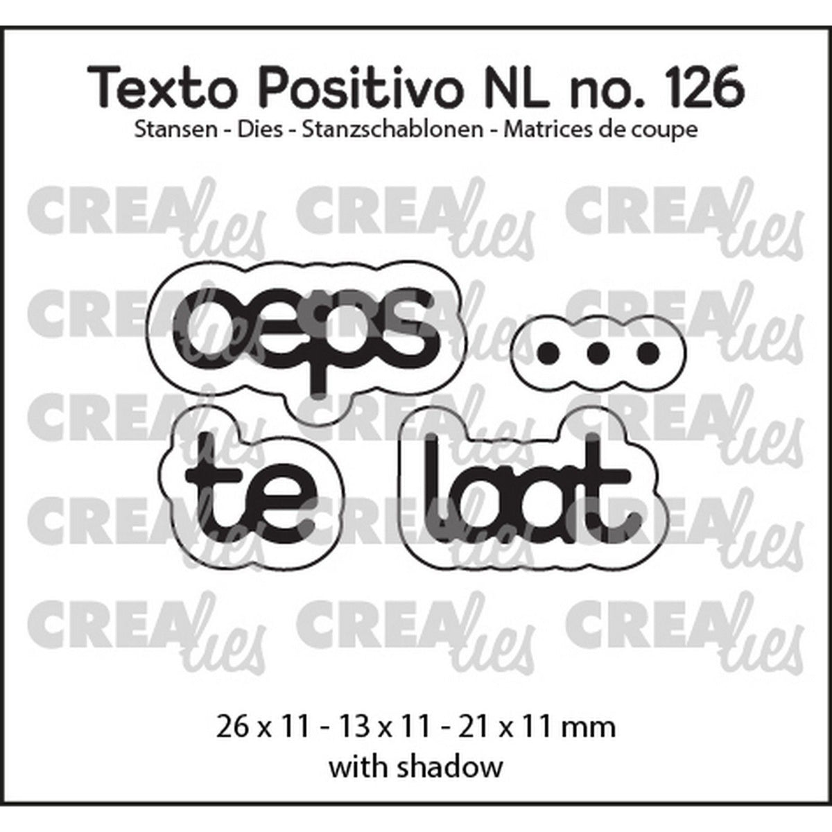 Crealies • snijmal oeps …. te laat
