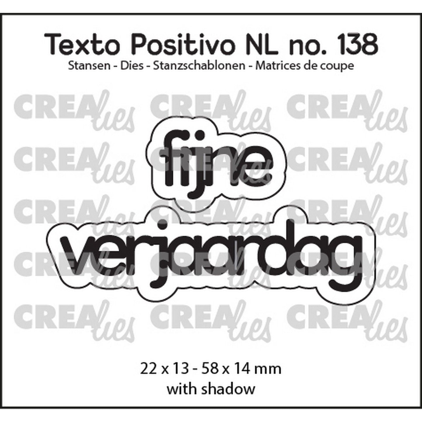 Crealies • texto positivo fijne verjaardag