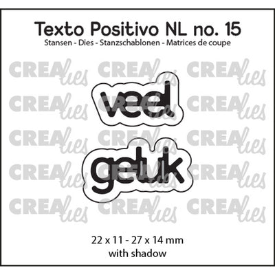 Crealies • texto positivo snijmallen veel geluk