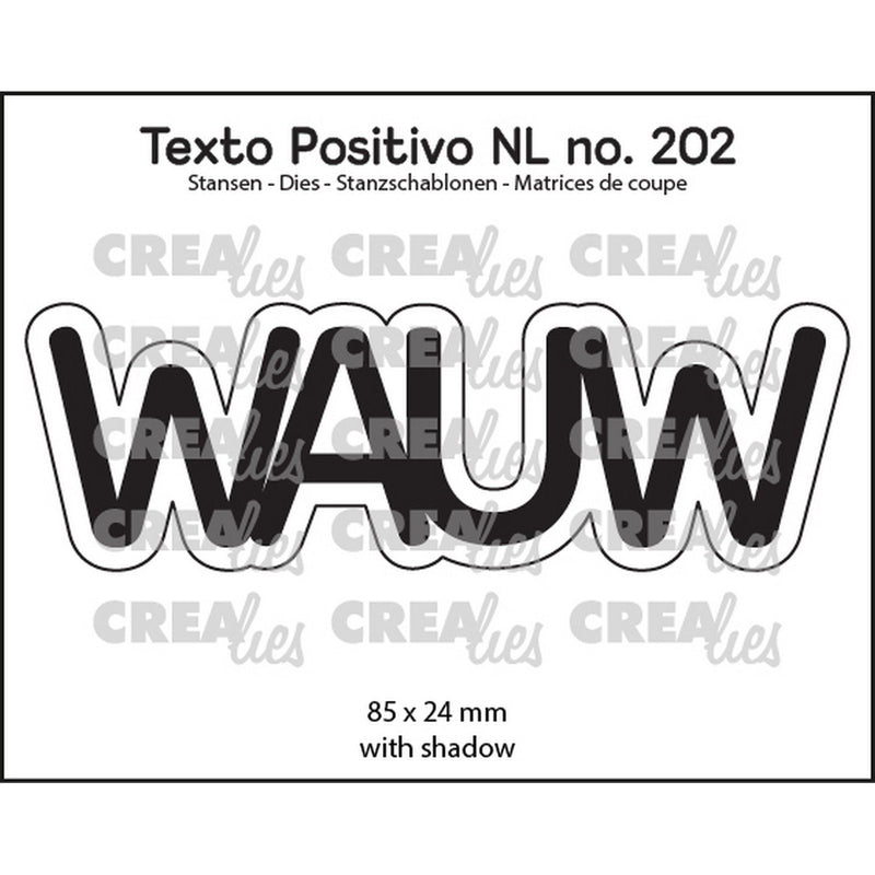 Crealies • texto positivo snijmal wauw