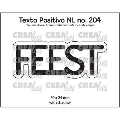 Crealies • texto positivo snijmallen feest