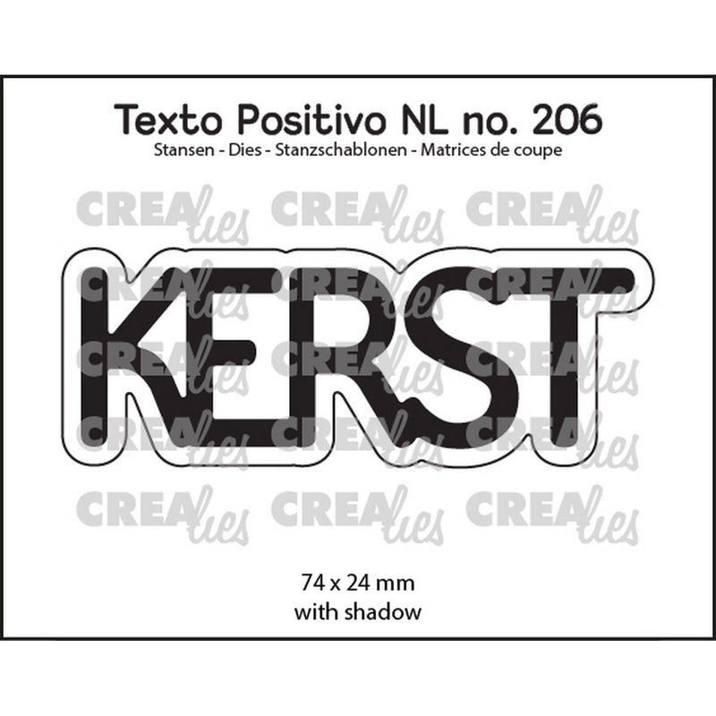 Crealies • texto positivo snijmallen kerst