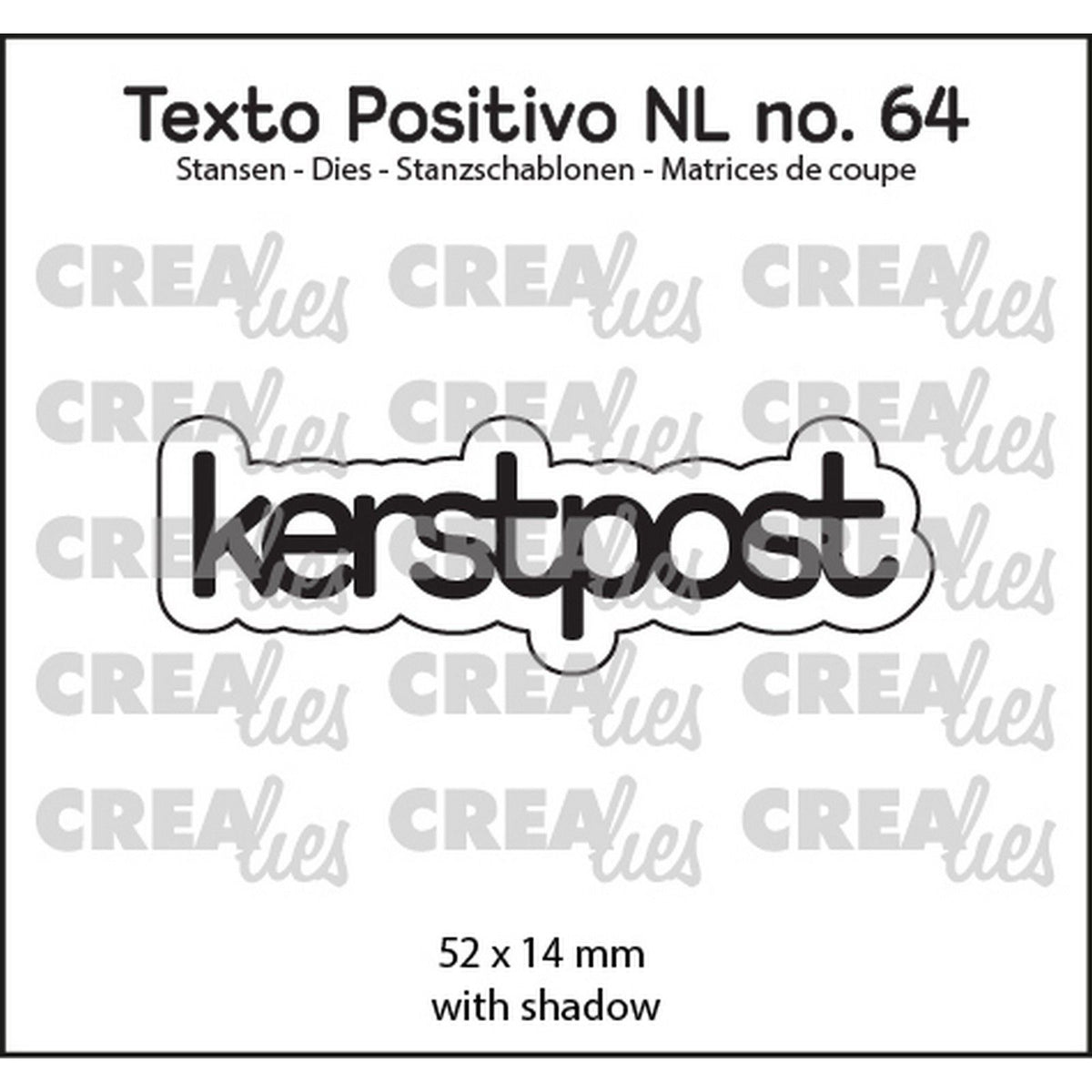 Crealies • texto positivo snijmallen kerstpost