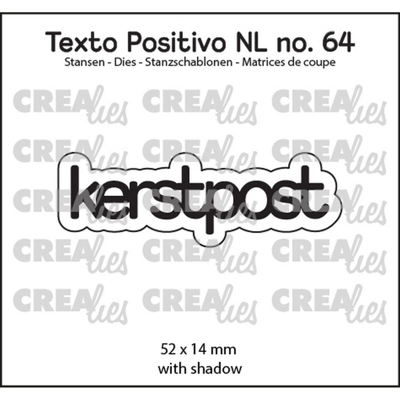 Crealies • texto positivo snijmallen kerstpost