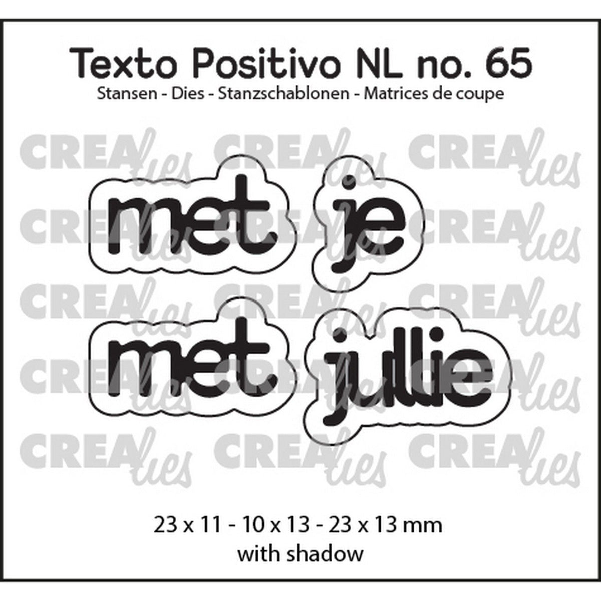 Crealies • texto positivo snijmallen met je met jullie