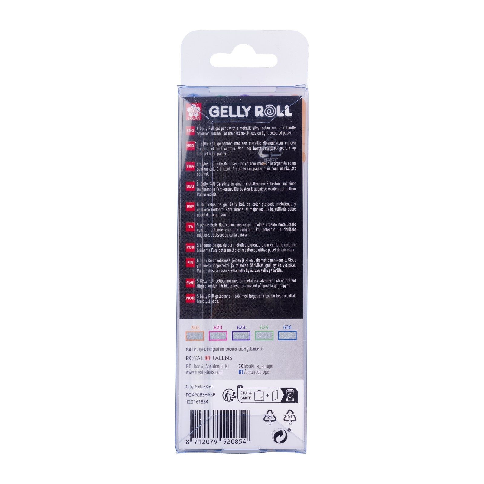 Sakura • gelly roll gel pen silver shadow set