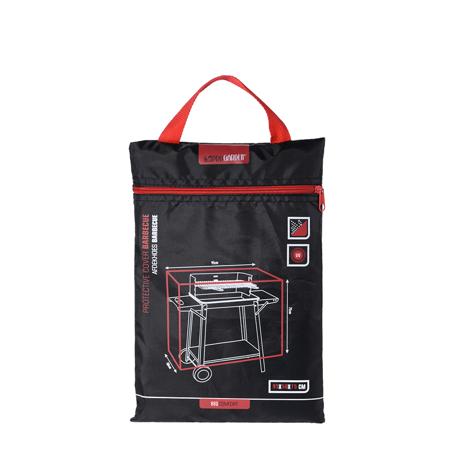 Pro garden bbq afdekhoes 95x75x50 cm zwart