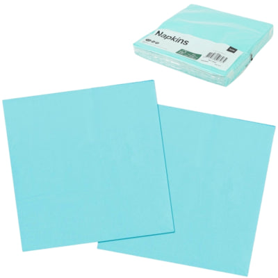 Folat servetten blauw 33 x 33 cm 3 laags 20 stuks | 24 stuks