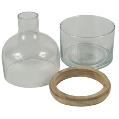 Vaas glas transparant 22 cm 3 delig | 9 stuks