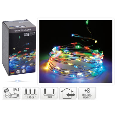 Lichtketting 320 led eu-stekker multi color 32 meter | 12 stuks