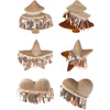 Ngk hanger kerst pailletten velvet bruin 9 cm 6 assorti | 24 stuks