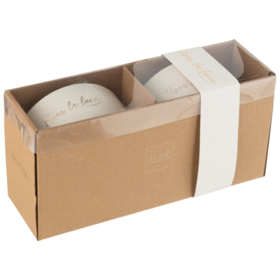 J-line kom viser la lune 14 cm set van 2 | 4 stuks