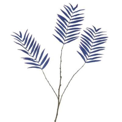 Daan kromhout kunsttak palm leaf zijde blauw 95 cm | 6 stuks