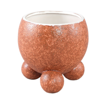 Ptmd bloempot malinda l oranje 17 cm | 6 stuks