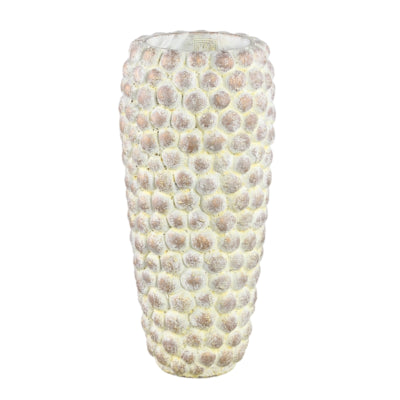 Ptmd bloempot ruis hoog m crème 45 cm | 2 stuks