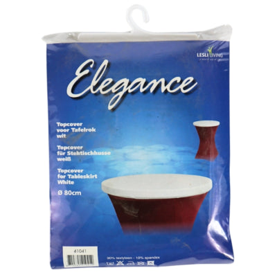 Elegance topcover statafel wit 80 cm | 12 stuks