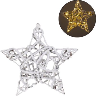 Kerstster led op batterij snow 40 cm | 12 stuks