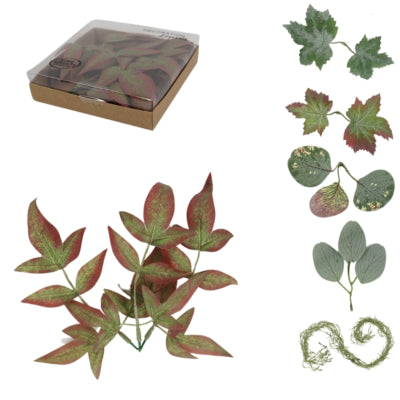 Home accents decoratie bladeren tillandsia 12 cm 6 assorti | 24 stuks