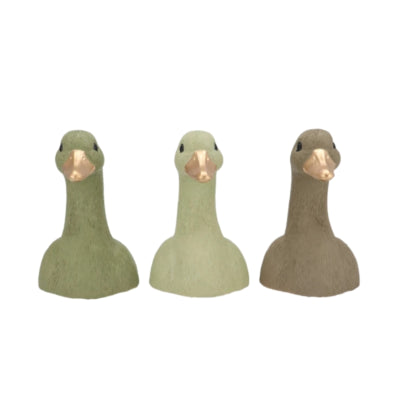 Daan kromhout beeld duck head groen 14 cm 3 assorti | 12 stuks