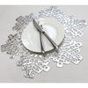 Placemat kerst sneeuwvlok zilverkleurig 41 cm | 12 stuks