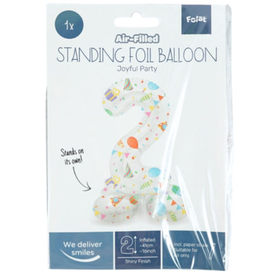 Folat folieballon staand 4 joyful party 41 cm | 20 stuks
