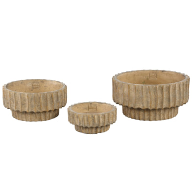 Ptmd schaal mitty l bruin 30 cm | 2 stuks