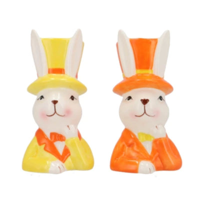 Vaas paashaas easter bunny 14 cm 2 assorti | 12 stuks