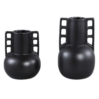 Ptmd vaas essa donkerbruin 23 cm | 2 stuks