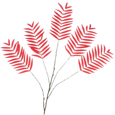 Daan kromhout kunstblatt palme rood 125 cm | 6 stuks