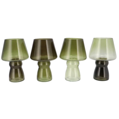 Daan kromhout vaas bicolore groen 25 cm 4 assorti | 4 stuks