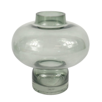 Vaas glas grijs 20,5 cm 2 assorti | 6 stuks