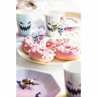 Folat halloween party kaarsen pastel 8 cm set van 6 | 24 stuks