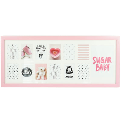 Fotolijst 13 met passe partout roze 7 x 9 13 x 18 cm | 4 stuks