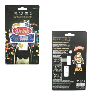 Flashing fles topper lamp op batterijen 10 cm | 16 stuks