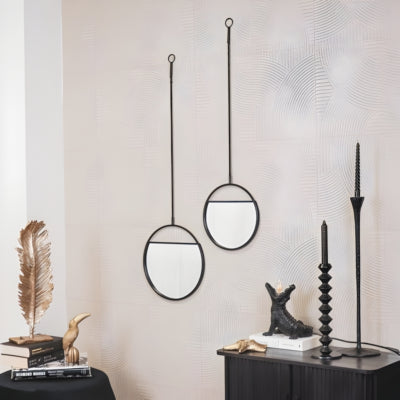 Housevitamin wandspiegel twinning is winning zwart 100 cm set van 2 | 6 stuks