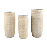 Ptmd bloempot sary hoog l crème 55 cm | 2 stuks - afbeelding 2