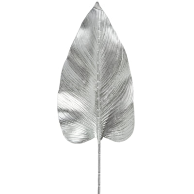 Hbx kunsttak strelitzia zilverkleurig 100 cm | 20 stuks