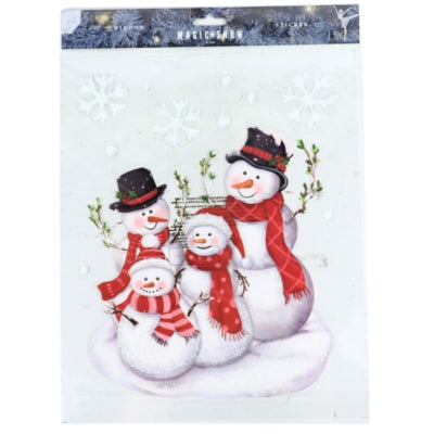 Raamsticker sneeuwpoppen 34,5 cm | 48 stuks