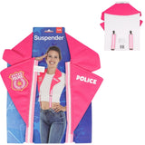 Folat politie bretels roze one size | 48 stuks - afbeelding 2