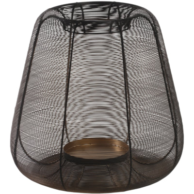 Ptmd windlicht jaden xl zwart 40 cm | 2 stuks