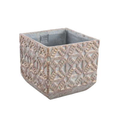 Ptmd bloempot jenah bruin m 19 cm | 6 stuks