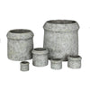 Ptmd bloempot nimma m cement grijs 19 cm | 8 stuks