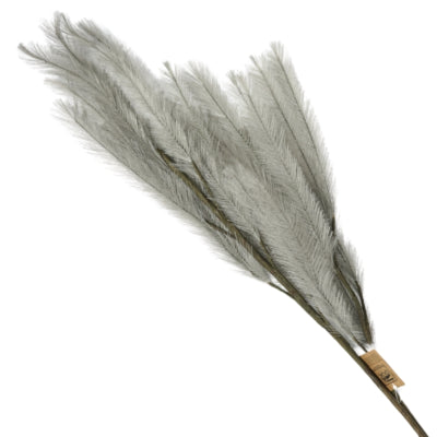 Kunsttak pluimen grijs 108 cm | 12 stuks