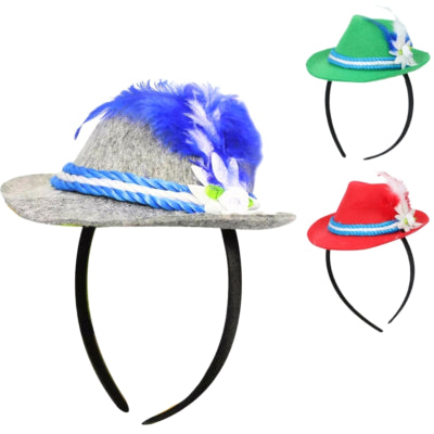 Hoofdband oktoberfest 18 cm 3 assorti | 24 stuks