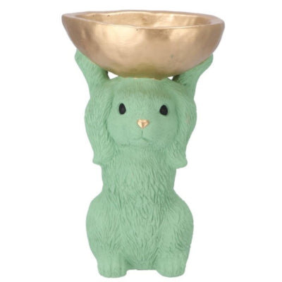 Daan kromhout schaal konijn groen 28 cm | 4 stuks