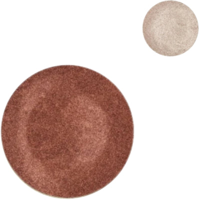 Decoratiebord melamine shine bronskleurig nude 22 cm 2 assorti | 18 stuks
