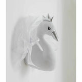 J-line wanddecoratie zwaan pluche 46 cm | 6 stuks - afbeelding 2