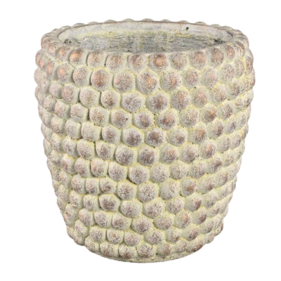 Ptmd bloempot ruis xl crème 30 cm | 2 stuks